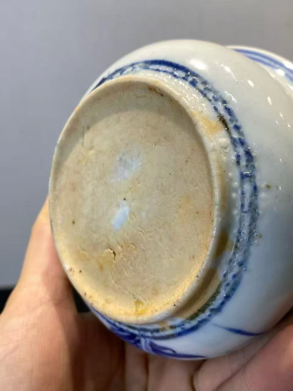 青花荷花纹小香炉