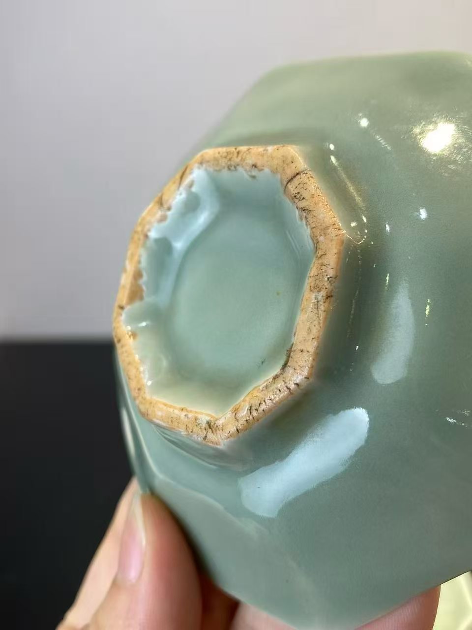 乾隆粉青釉天禄之美小碟一对