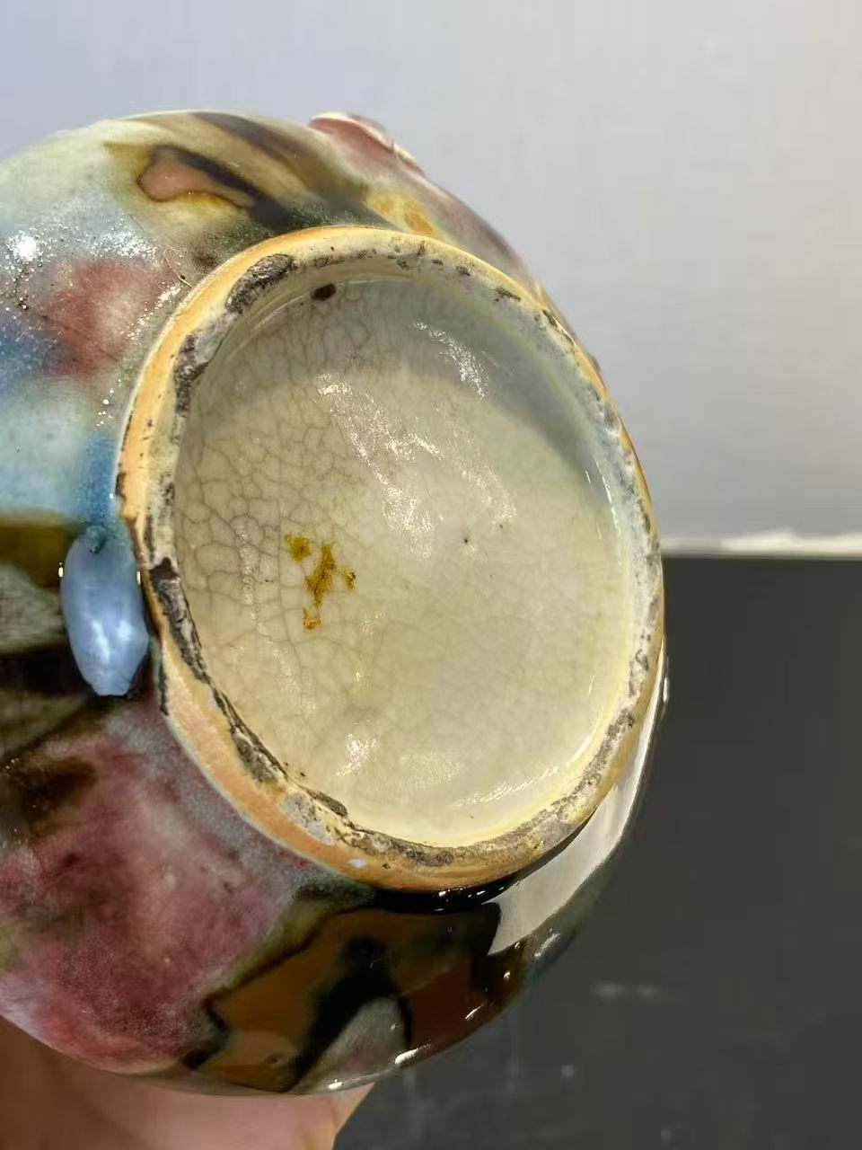 三羊开泰釉松鼠葡萄大水盂