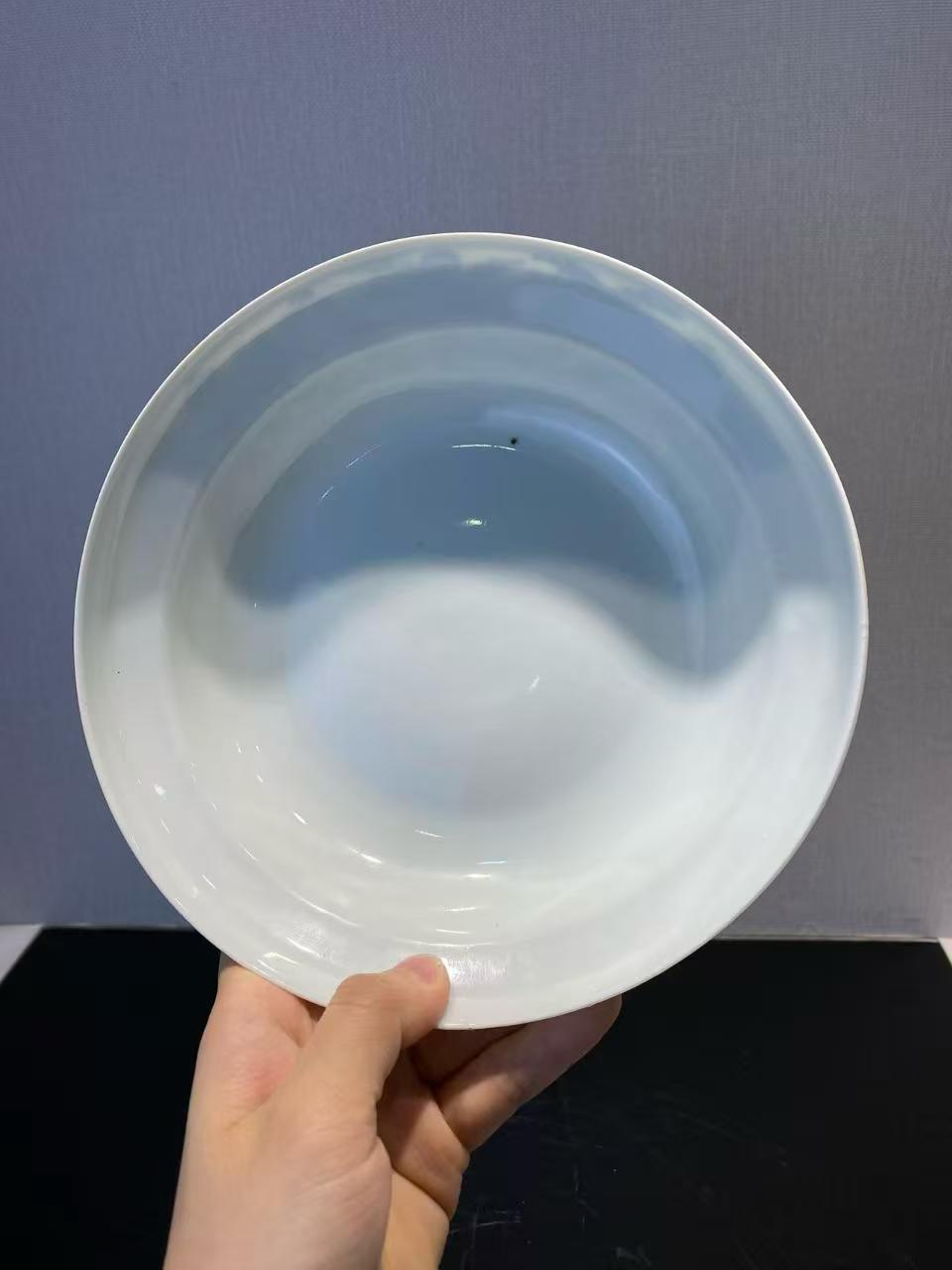 青花秋菊纹大盖碗