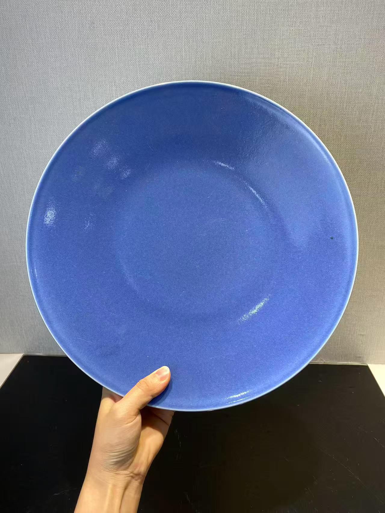 霁蓝釉大盘