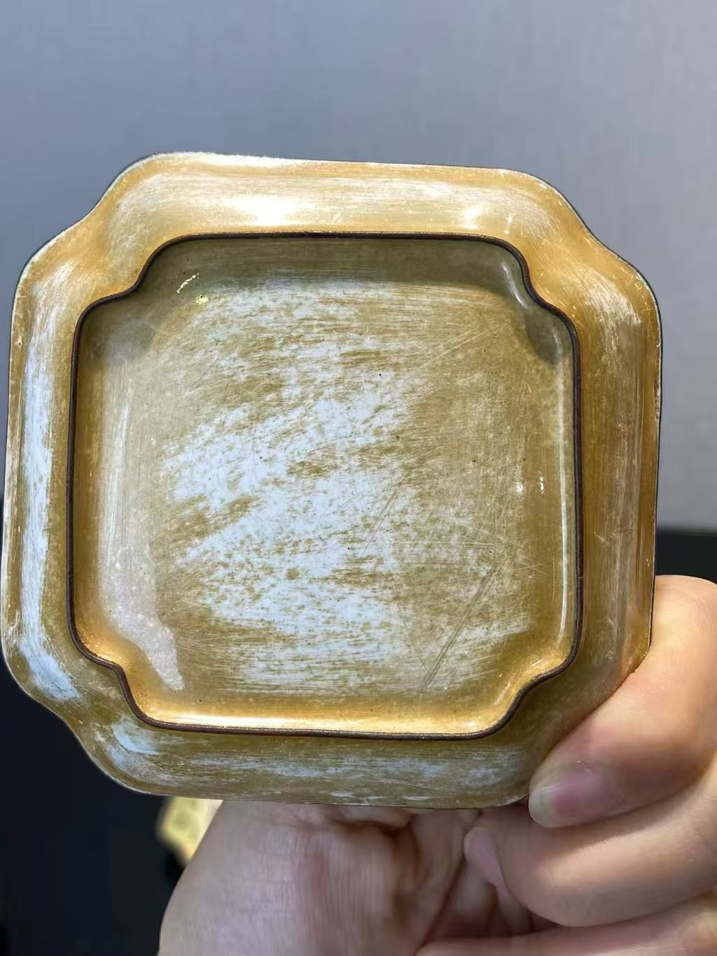 铜胎珐琅画人物杯托一套（4个）