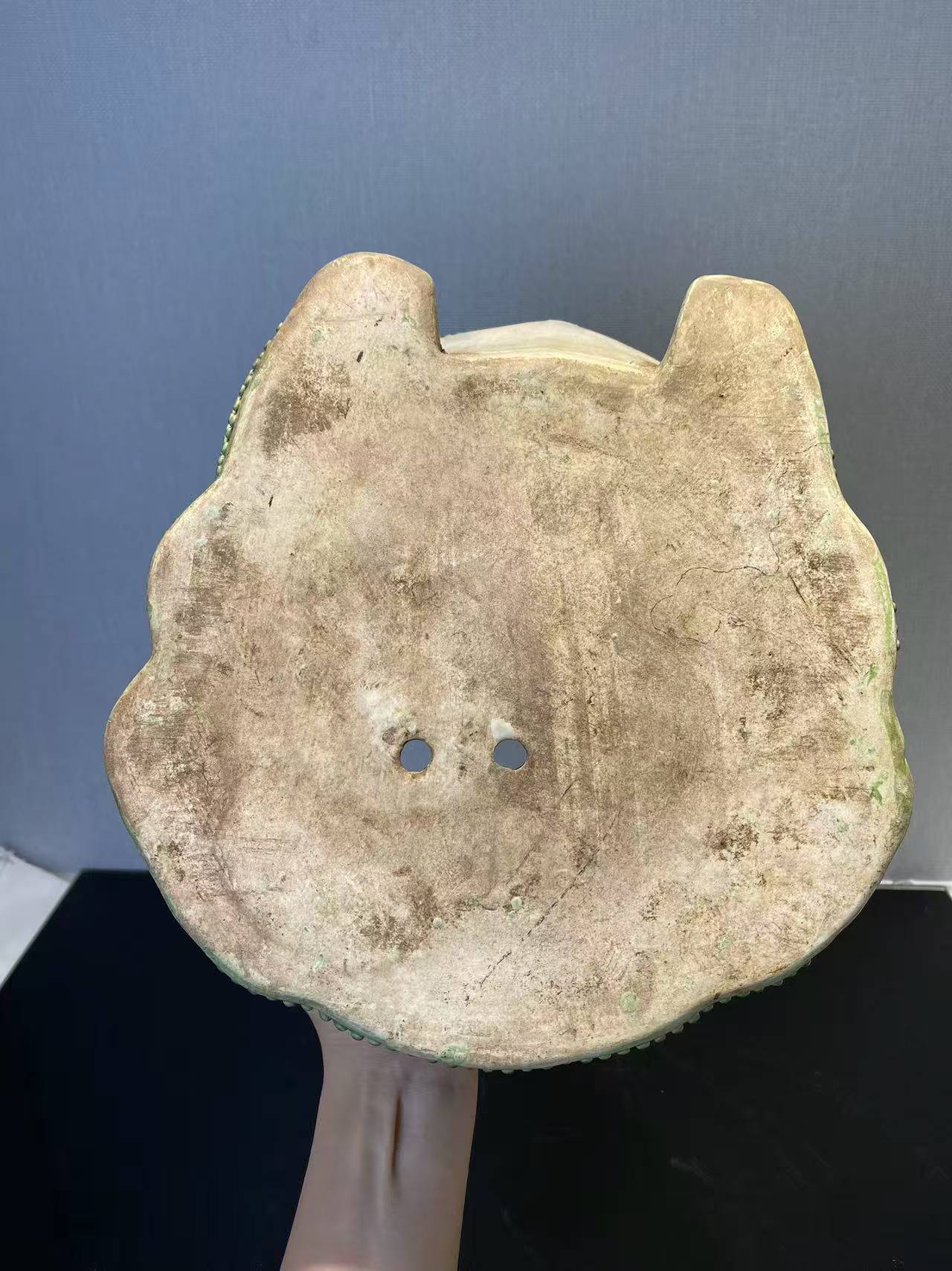 绿釉蟾蜍式花盆